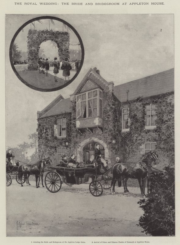 Il matrimonio reale, la sposa e lo sposo ad Appleton House da Joseph Holland Tringham