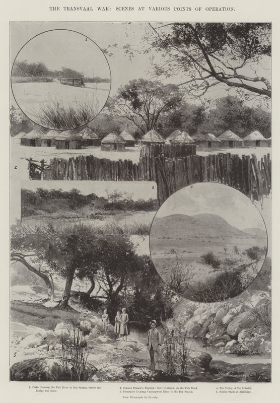 La guerra del Transvaal, scene in vari punti di operazione da Joseph Holland Tringham