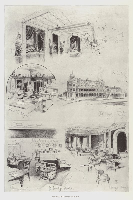 Il Viceregal Lodge a Simla da Joseph Holland Tringham