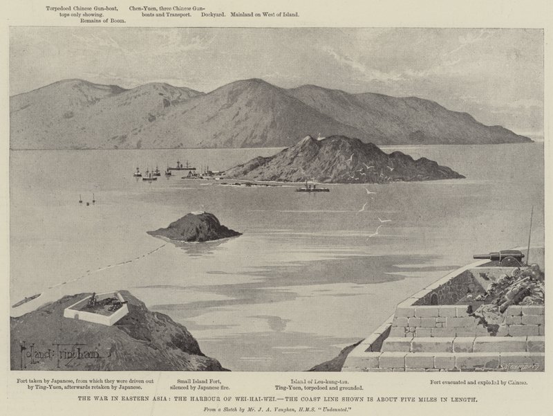 La guerra in Asia orientale, il porto di Wei-hai-Wei da Joseph Holland Tringham