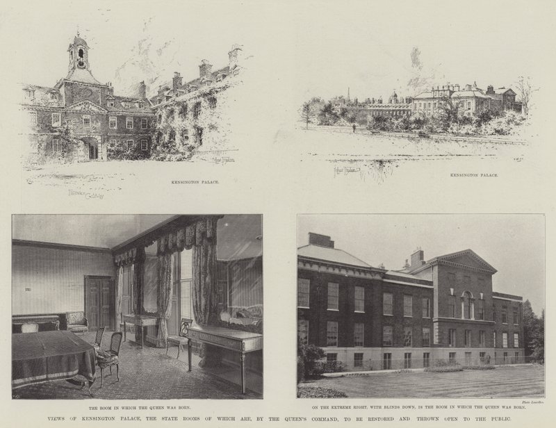 Vedute di Kensington Palace, le sale di stato che, per ordine della Regina, saranno restaurate e aperte al pubblico da Joseph Holland Tringham