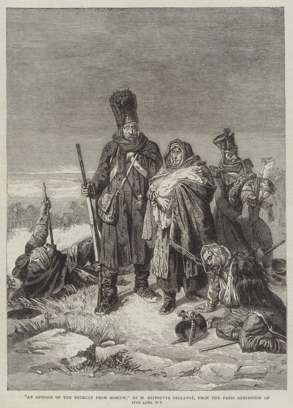 Un episodio della ritirata da Mosca da Joseph Louis Hippolyte Bellange