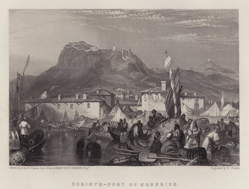 Corinto, Porto di Kenkries da Joseph Mallord William (after) Turner