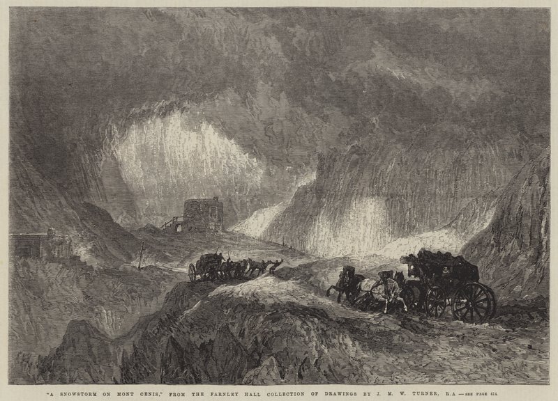 Una tempesta di neve sul Monte Cenisio da Joseph Mallord William Turner