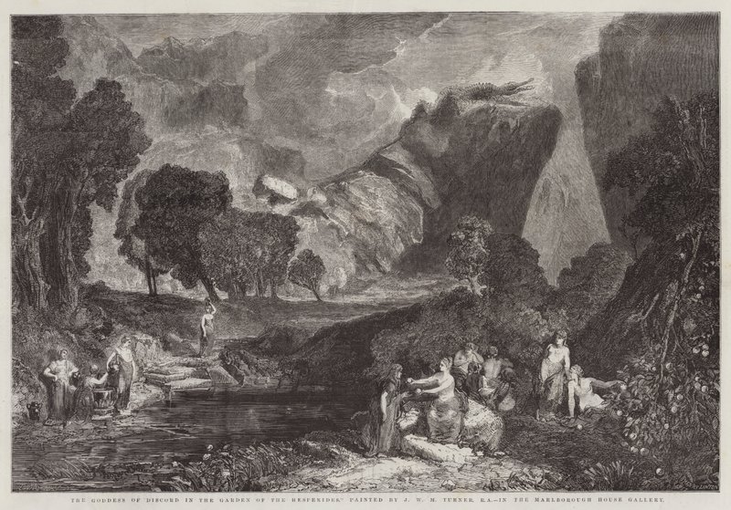 La dea della discordia nel giardino delle Esperidi, nella Marlborough House Gallery da Joseph Mallord William Turner