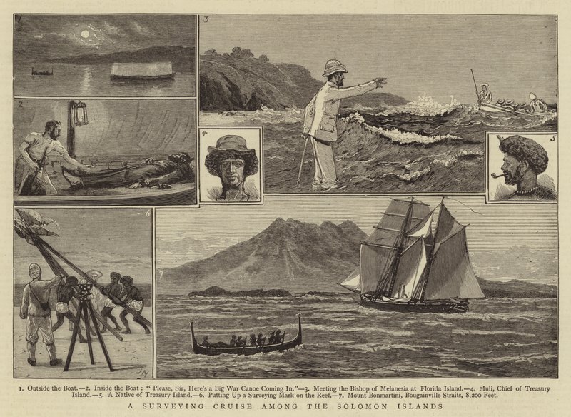 Una crociera di rilevamento tra le Isole Salomone da Joseph Nash