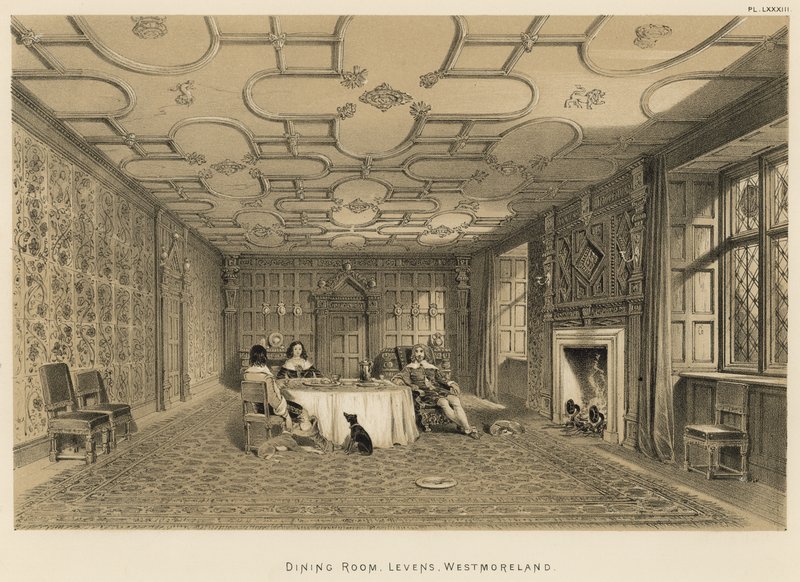 Sala da Pranzo, Levens, Westmoreland da Joseph Nash
