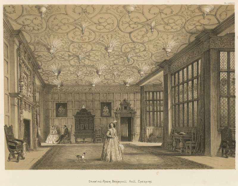 Salotto, Bramhall Hall, Cheshire da Joseph Nash