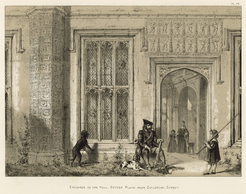 Ingresso alla Sala, Sutton Place, vicino a Guildford, Surrey da Joseph Nash