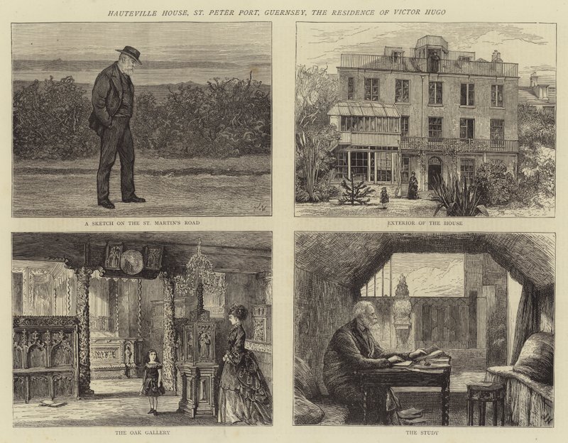 Hauteville House, St Peter Port, Guernsey, la residenza di Victor Hugo da Joseph Nash