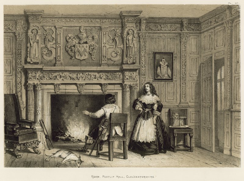 Stanza, Postlip Hall, Gloucestershire da Joseph Nash