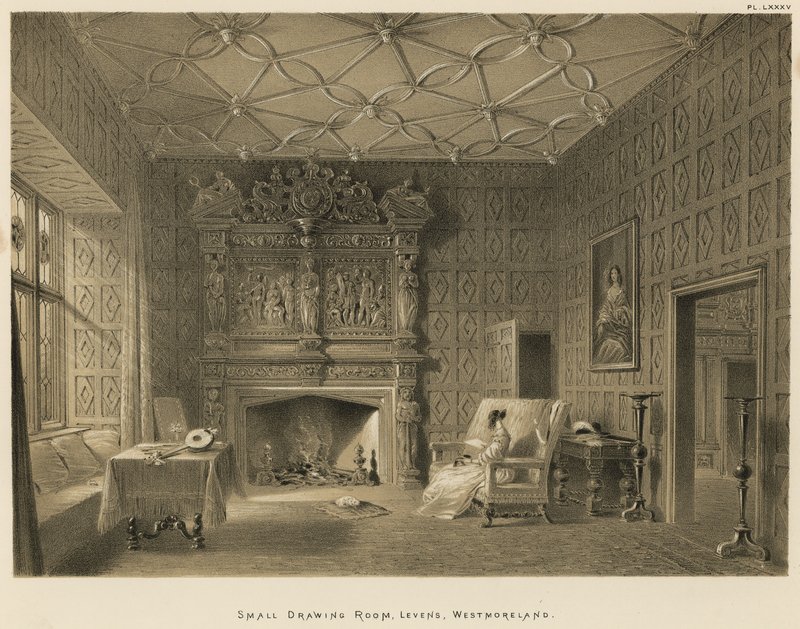Piccola sala da disegno, Levens, Westmoreland da Joseph Nash