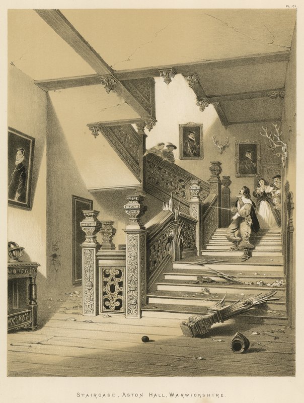 Scala, Aston Hall, Warwickshire da Joseph Nash