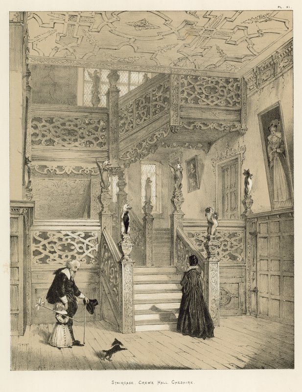 Scala, Crewe Hall, Cheshire da Joseph Nash