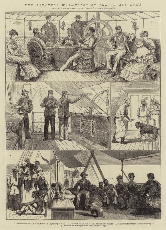 La guerra degli Ashanti, Note sul viaggio di ritorno da Joseph Nash