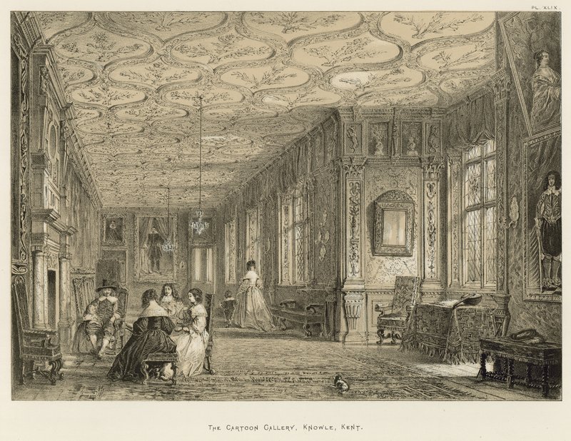 La Galleria dei Cartoni, Knowle, Kent da Joseph Nash