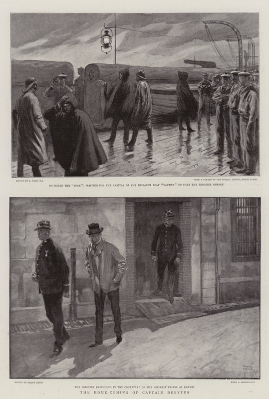 Il ritorno a casa del Capitano Dreyfus da Joseph Nash