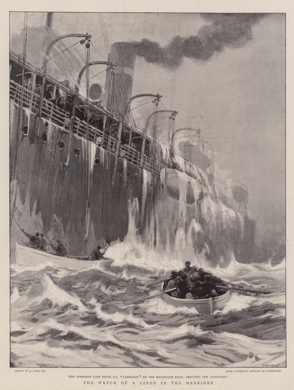 Il naufragio di un transatlantico nelle Ebridi da Joseph Nash