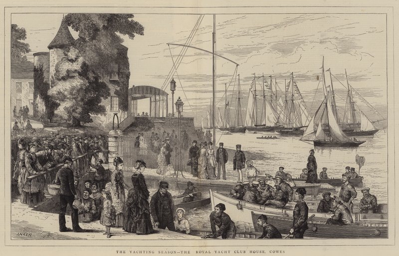La stagione della vela, la Royal Yacht Club House, Cowes da Joseph Nash