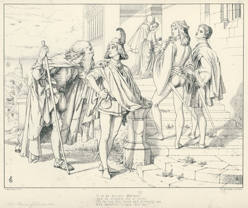 Illustrazione per La Ballata del Vecchio Marinaio di Coleridge da Joseph Noel (after) Paton