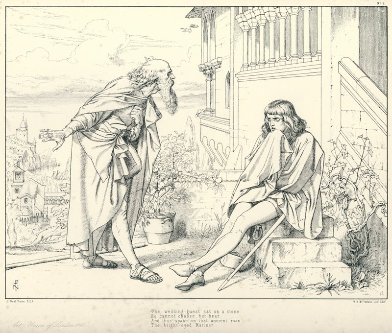 Illustrazione per La Ballata del Vecchio Marinaio di Coleridge da Joseph Noel (after) Paton
