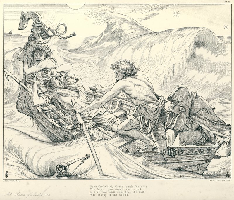 Illustrazione per La Ballata del Vecchio Marinaio di Coleridge da Joseph Noel (after) Paton