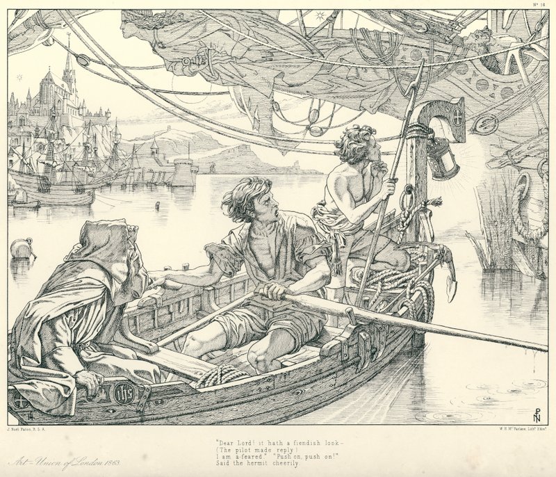 Illustrazione per La ballata del vecchio marinaio di Coleridge da Joseph Noel (after) Paton