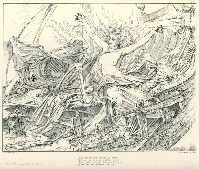 Illustrazione per La ballata del vecchio marinaio di Coleridge (incisione) da Joseph Noel (after) Paton