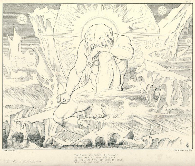 Illustrazione per La ballata del vecchio marinaio di Coleridge da Joseph Noel (after) Paton