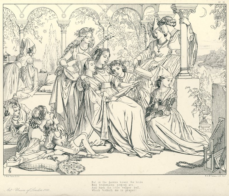 Illustrazione per La ballata del vecchio marinaio di Coleridge da Joseph Noel (after) Paton