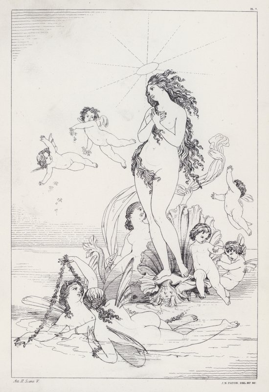 Prometeo Liberato di Shelley, Atto II, Scena 5 da Joseph Noel (after) Paton