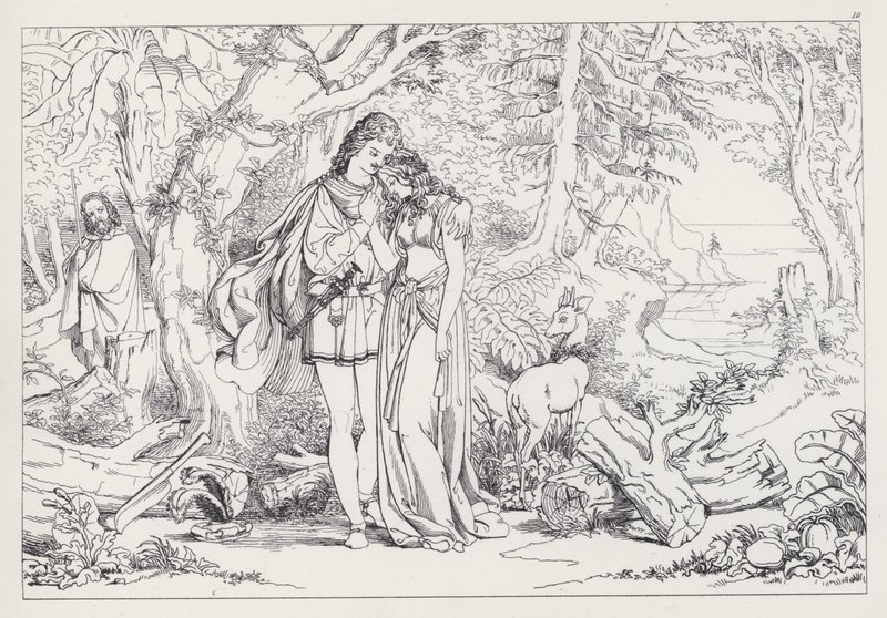 La Tempesta di Shakespeare, Atto III, Scena 1 da Joseph Noel after Paton
