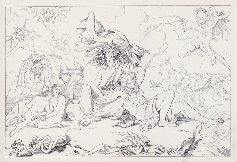 La Tempesta di Shakespeare, Atto I, Scena 2 da Joseph Noel after Paton