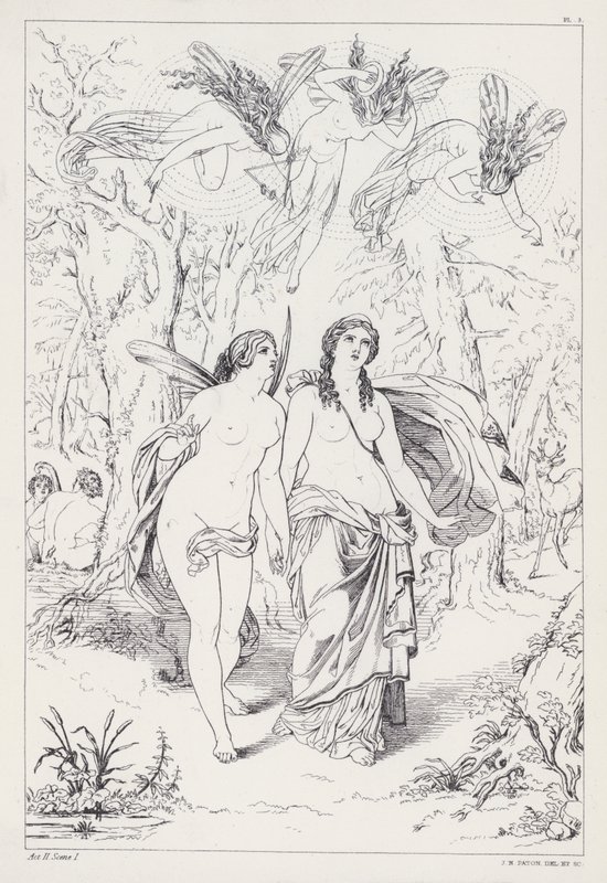 Il Prometeo Liberato di Shelley, Atto II, Scena 1 da Joseph Noel after Paton