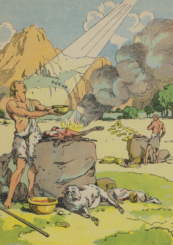 Abele che fa un sacrificio a Dio da Joseph Porphyre Pinchon