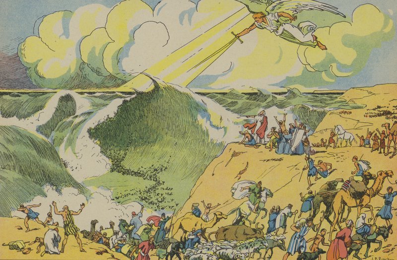 Mosè attraversa il Mar Rosso da Joseph Porphyre Pinchon