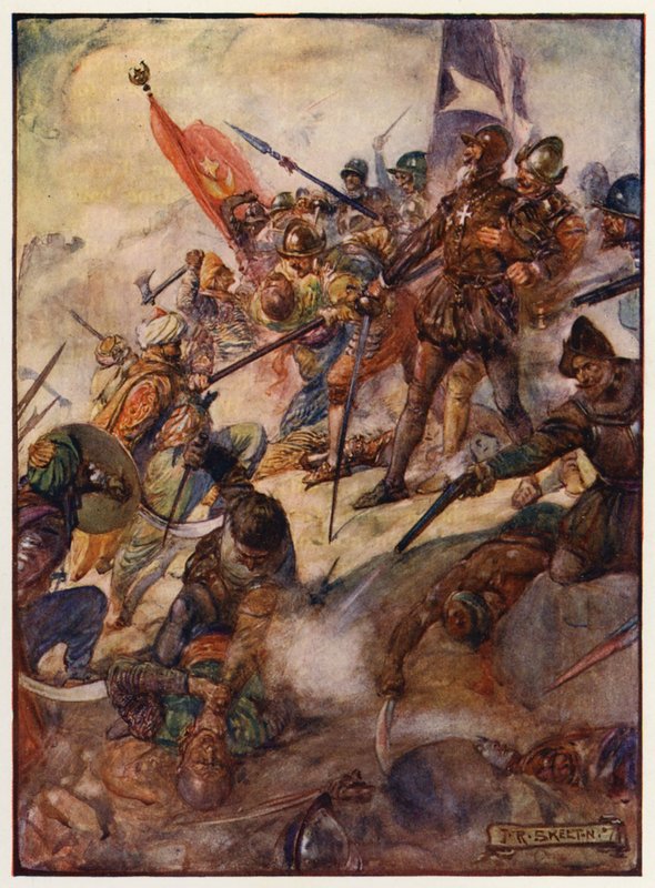 Jean Parisot de la Valette al Grande Assedio di Malta da Joseph Ratcliffe (after) Skelton
