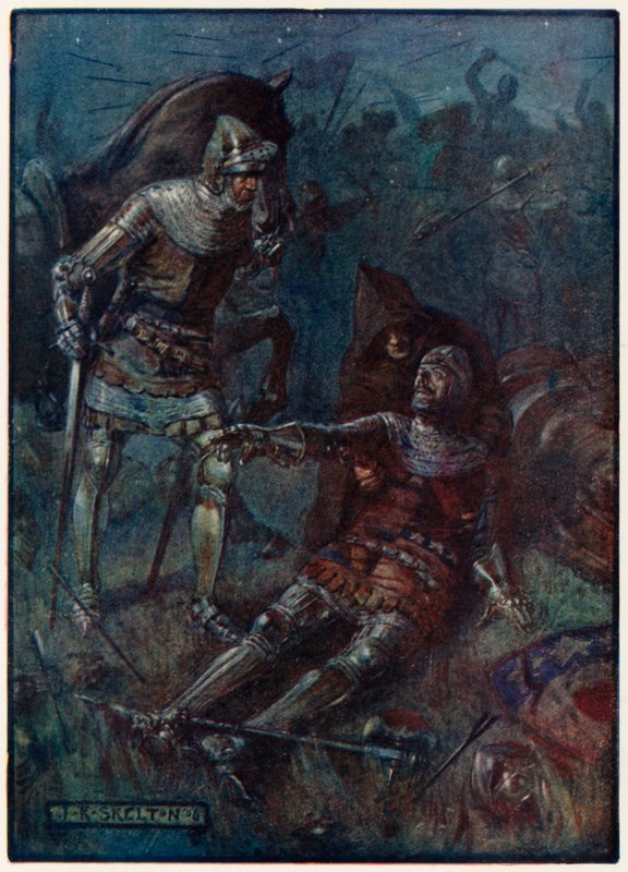 James, Conte di Douglas, nella battaglia di Otterburn da Joseph Ratcliffe Skelton