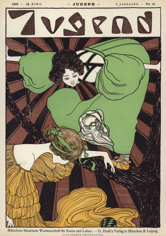 Illustrazione di copertina per la rivista Jugend da Joseph Rudolf Witzel
