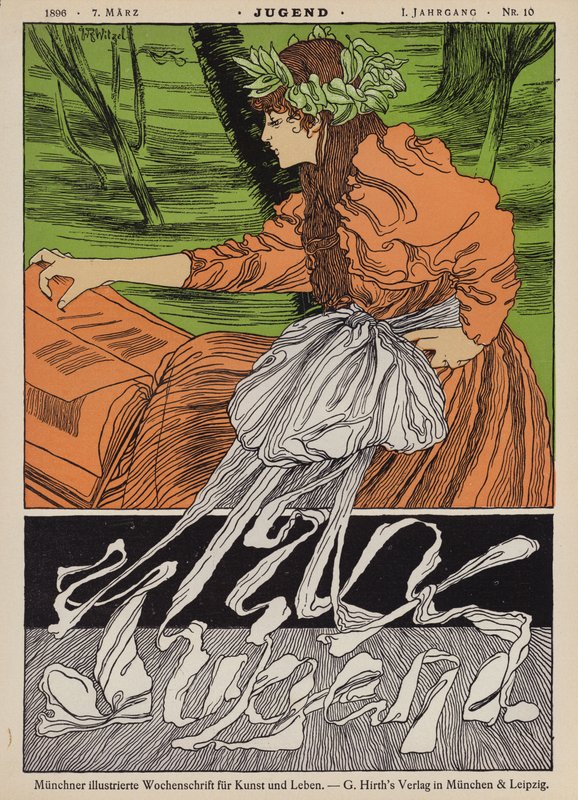 Illustrazione di copertina per la rivista Jugend, 1896 da Joseph Rudolf Witzel