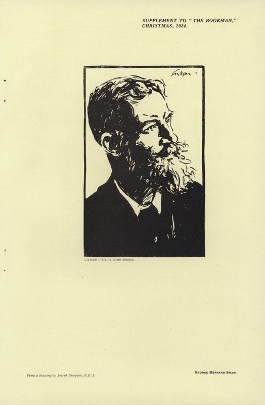 Ritratto di George Bernard Shaw da Joseph Simpson