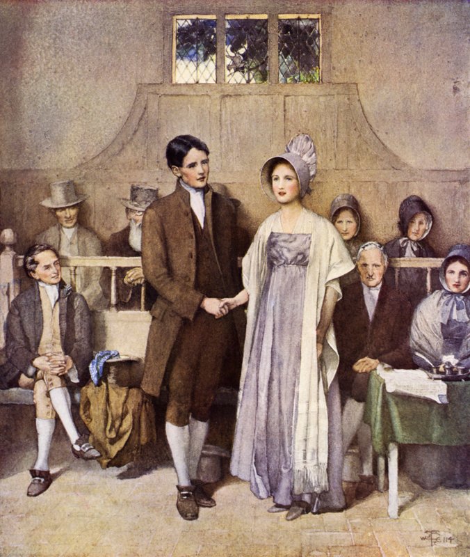 Un matrimonio quacchero, amore e lealtà da Joseph Walter West