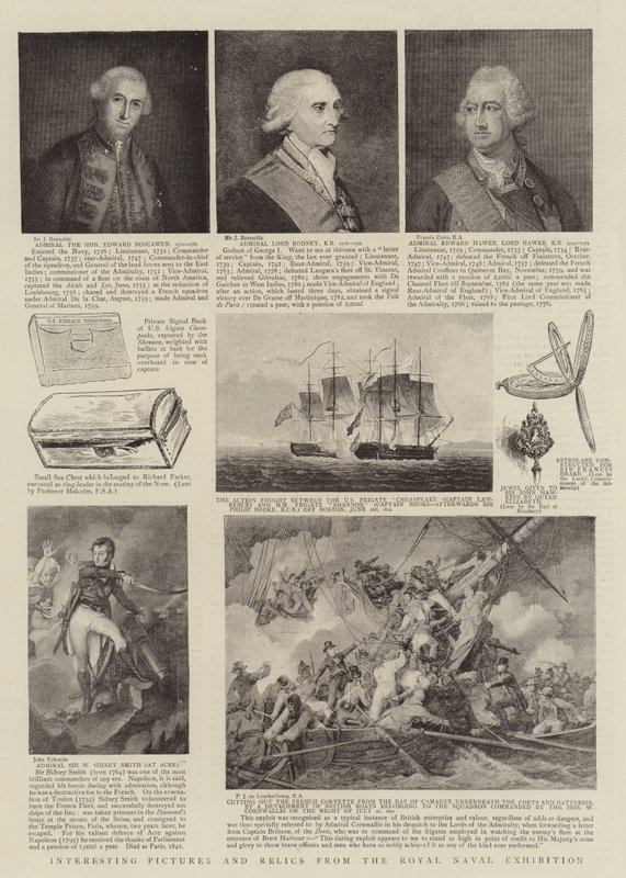 Immagini e reliquie interessanti dalla Royal Naval Exhibition da Joshua Reynolds
