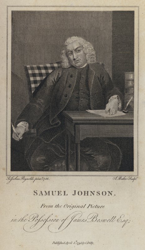 Samuel Johnson, scrittore e lessicografo inglese da Joshua (after) Reynolds
