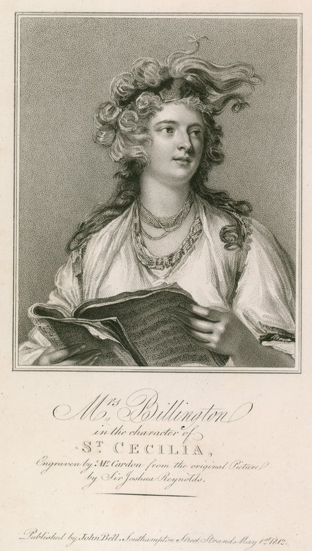 La signora Billington nel personaggio di Santa Cecilia da Joshua Reynolds
