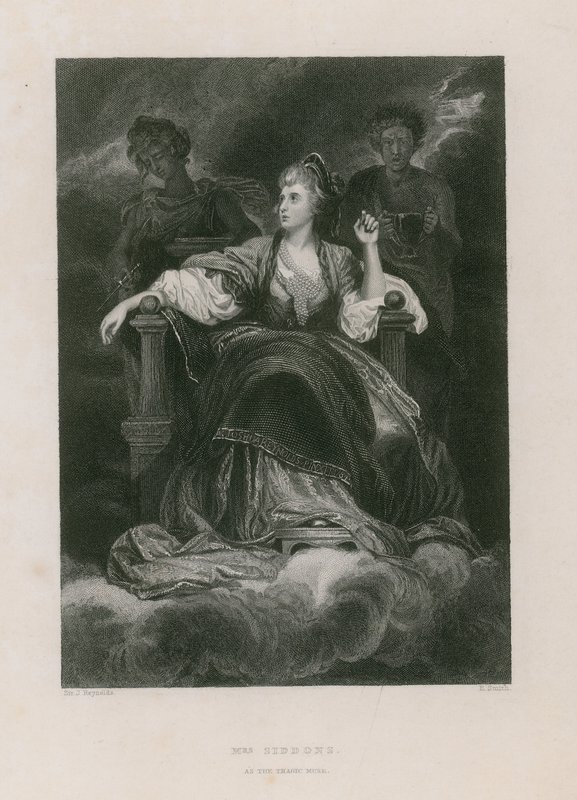 Mrs Siddons come la Musa tragica da Joshua Reynolds