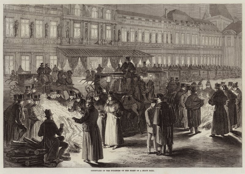 Cortile delle Tuileries nella Notte di un Ballo di Stato da Jules Pelcoq