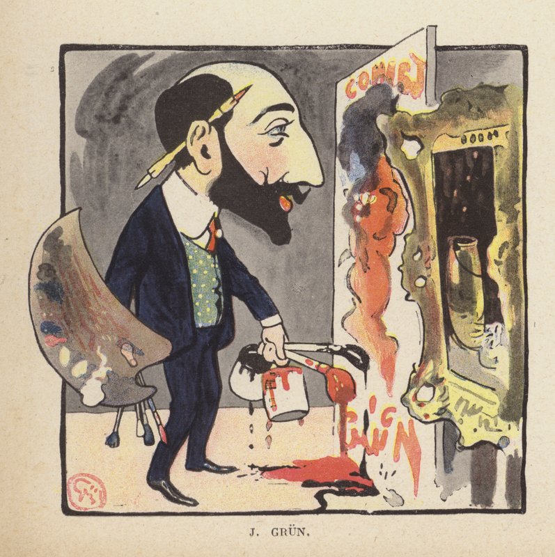 Autoritratto del pittore e illustratore francese Jean-Alexandre Grun da Jules Alexandre Gruen or Grun