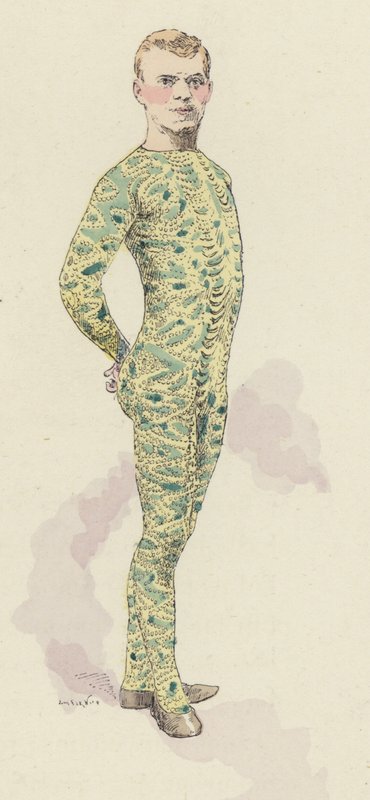 Ginnasta del circo in body da Jules Arsene (after) Garnier