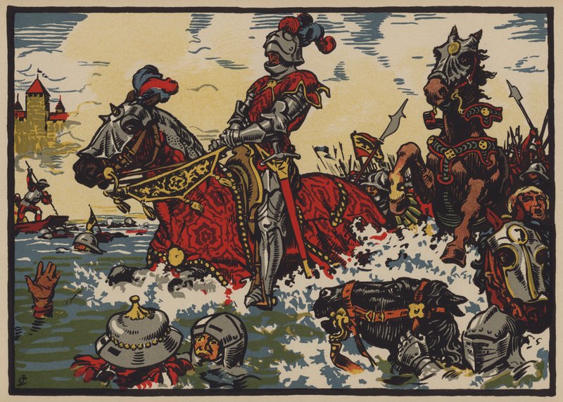 Vittoria degli svizzeri sui borgognoni nella battaglia di Morat, 22 giugno 1476 da Jules Courvoisier